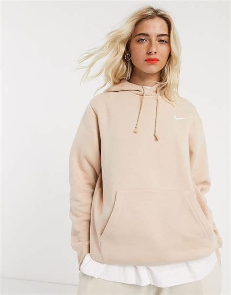 nike oversized mini swoosh sweatshirt|nike oversized women's hoodie sleeveless.